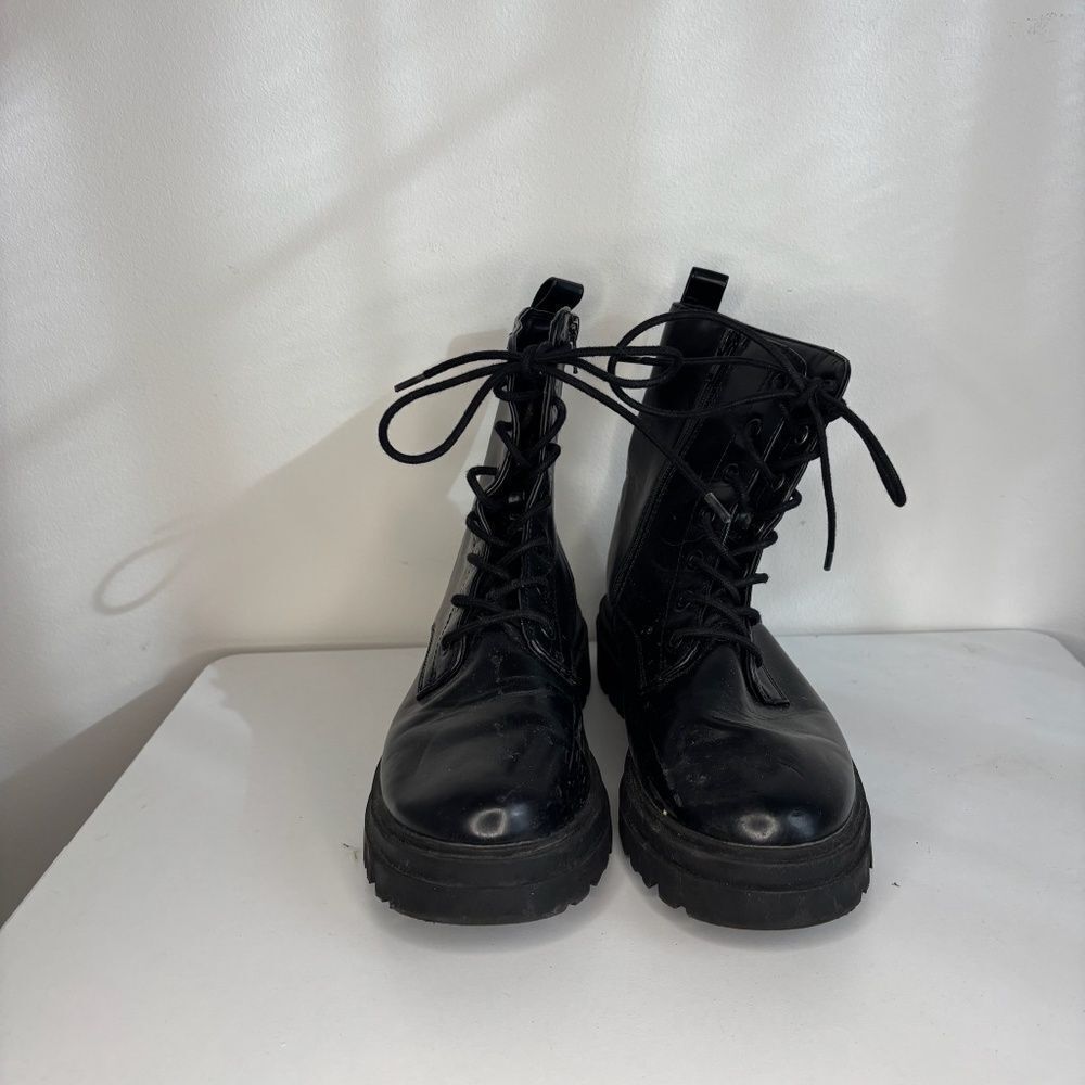 a new day- Black Combat Boots